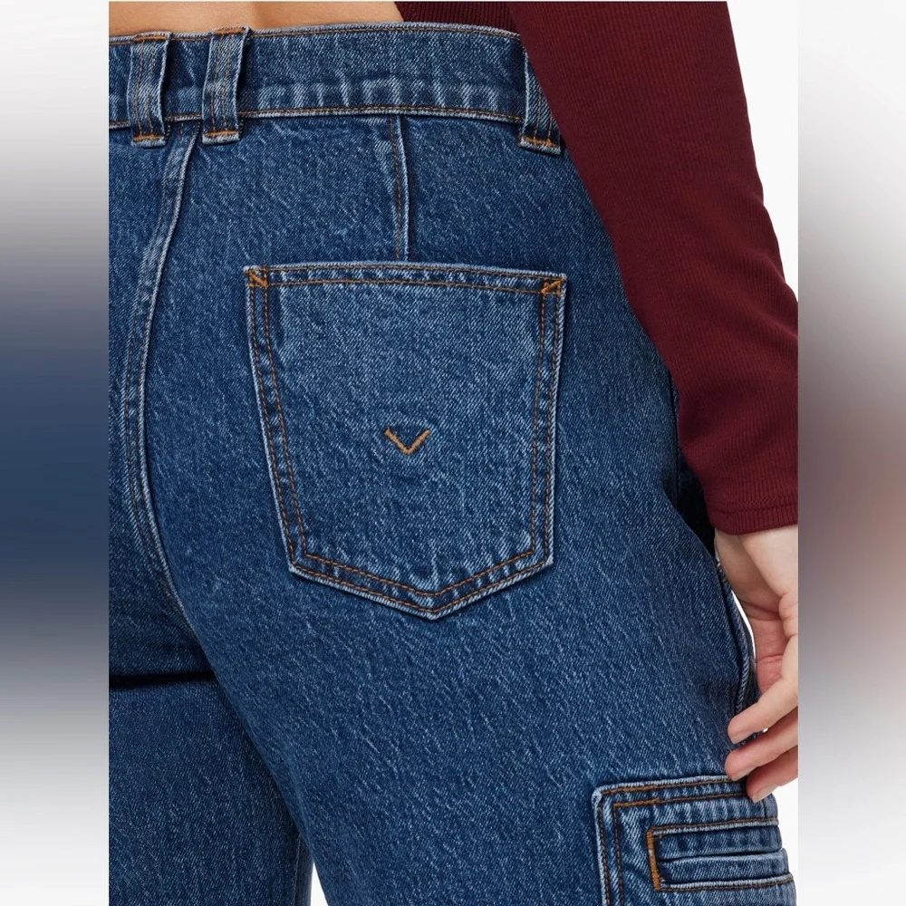 HUDSON Women’s High Rise Cargo Wide Leg Denim Jeans Blue 27 NWT - Picture 11 of 16